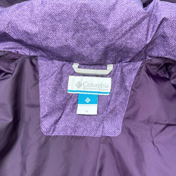 Columbia | Purple Down Feather Puffer Hooded Winter Jacket - Picture 6 of 7